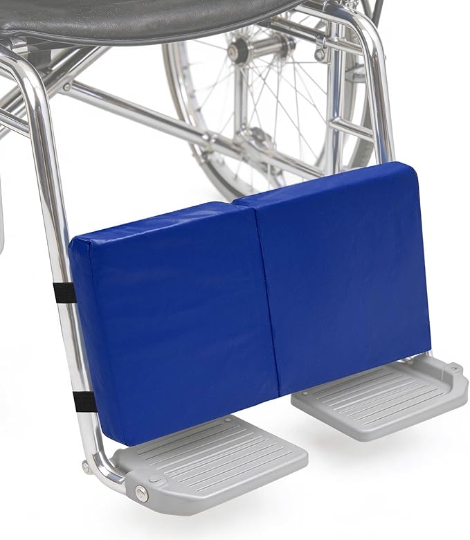 JZHLLA Wheelchair Leg Rest Pad High-Density Foam Leg Support with Adjustable Straps and PU Cover Lower Leg Stabilizer to Relieve Legs Pressure for Elderly Disabled Patients