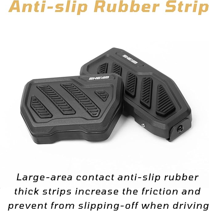 Anti-Slip Gas Pedal Brake Pedal Covers, Foot Pedal Pads Kit Compatible with 2018-2026 Wrangler JL JLU 4XE & Gladiator JT Brake and Gas Accelerator Pedal Covers Aluminum No Drilling 2 PCS