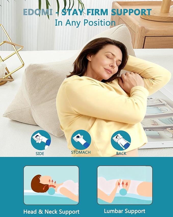 Buckwheat Pillow - Cervical Neck Support Pillows for Sleeping, 15.7"x5.9" Adjustable Neck Roll with Buckwheat Hulls for Neck Pain Relief, Small Cylinder Pillow, Beige