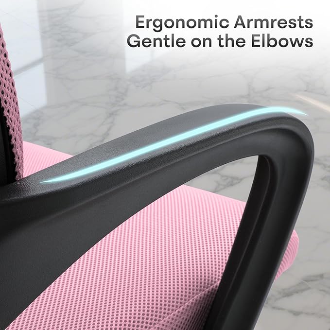 Ergonomic Office Chair 24P - 330Lbs, Breathable Mesh Computer Desk Chair with Lumbar Support & Armrest, Rolling Swivel Adjustable Tilt Lock for Home Office/Gaming, Bedroom Study