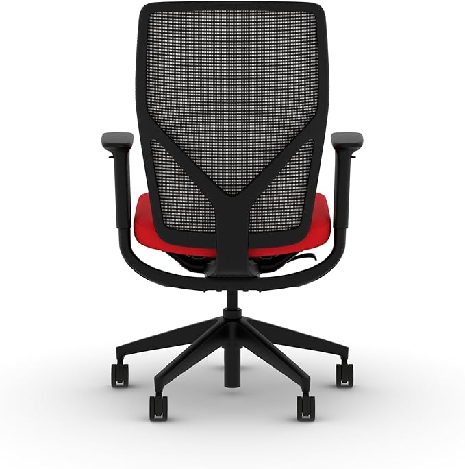 HON Flexion Mesh Office Chair, Height Adjustable Arms, Conference Room Chairs with Lumbar Support, Black Mesh, Black Frame, Ruby