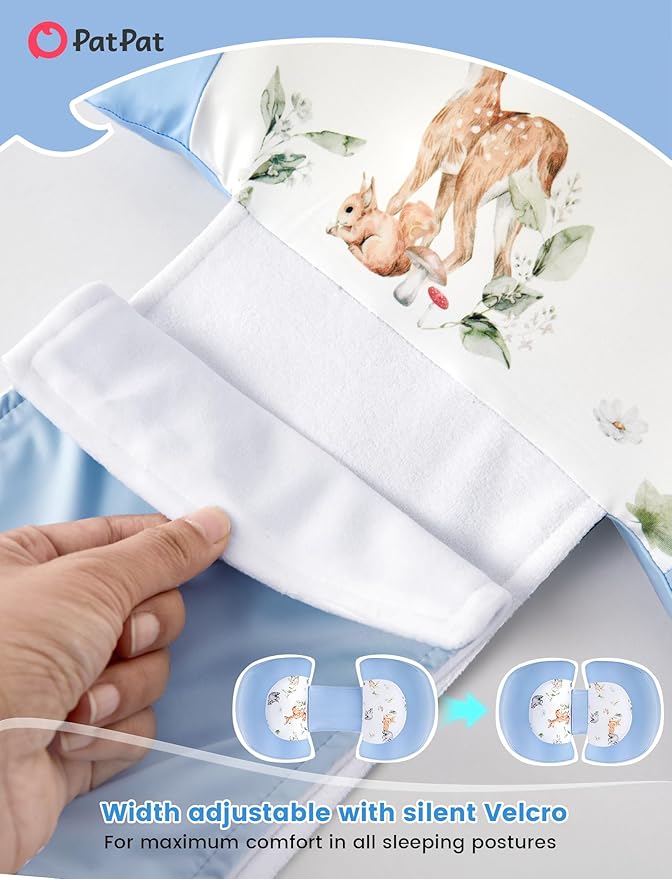 PATPAT Pregnancy Pillow for Sleeping, Maternity Pillow with Removable Cooling Cover, Support for Back, Belly and Hips, Portable Travel Wedge Pillow for Pregnant Women with Adjustable Small Pillow