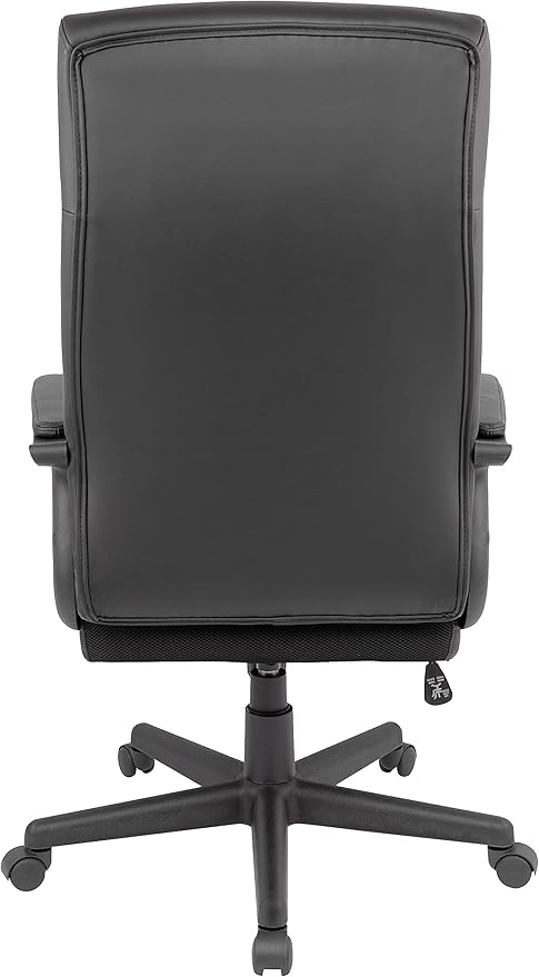 STAPLES Rutherford Ergonomic Manager & Executive Office Chair, High Back Swivel, Adjustable Height, Luxura Faux Leather, Black