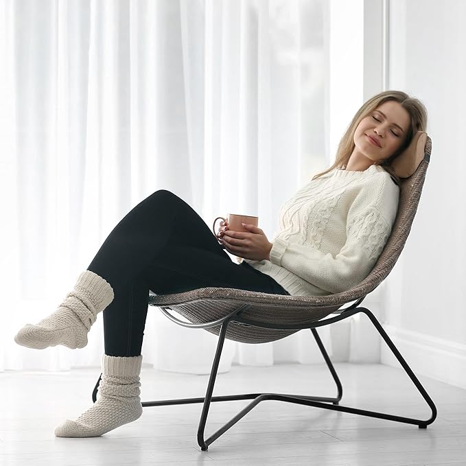 HOMBYS Cervial Neck Pillow for Recliner, Foam Headrest Cushion for Sleeping, Medium Firm Neck Support for Couch, Office Chair and Car, Non-Slip Backing and Elastic Straps, Coffee