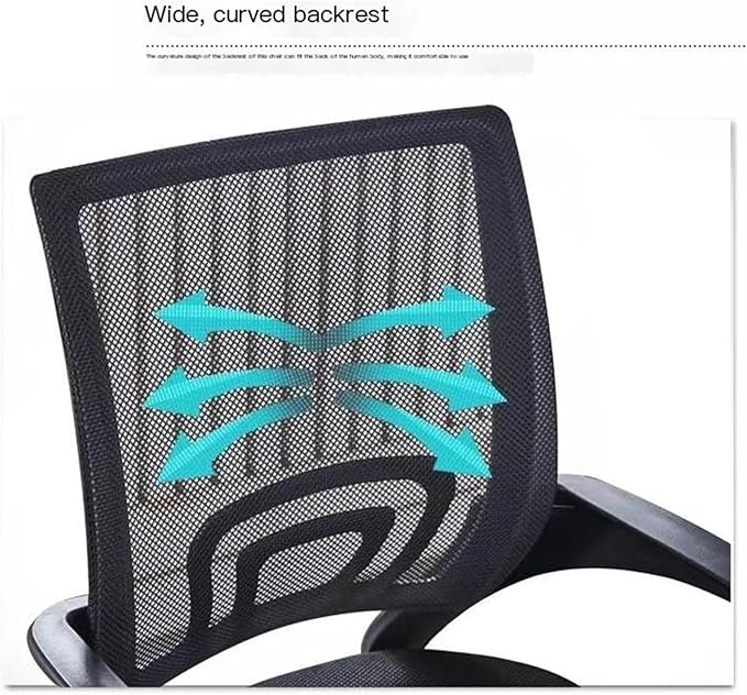Office Chair Breathable Mesh Home Office Desk Chairs Backrest Office Desk Chair Load of 150kg Desk Chairs(Color:Blue-)