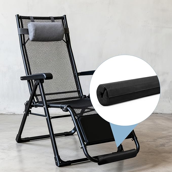 Zero Gravity Chair Foot Rest, Footrest Cushion for Anti Gravity Folding Recliner, Footrest Padding for Patio Lawn Outdoor Chair, Comfortable Foot Mat Accessories for Tall User