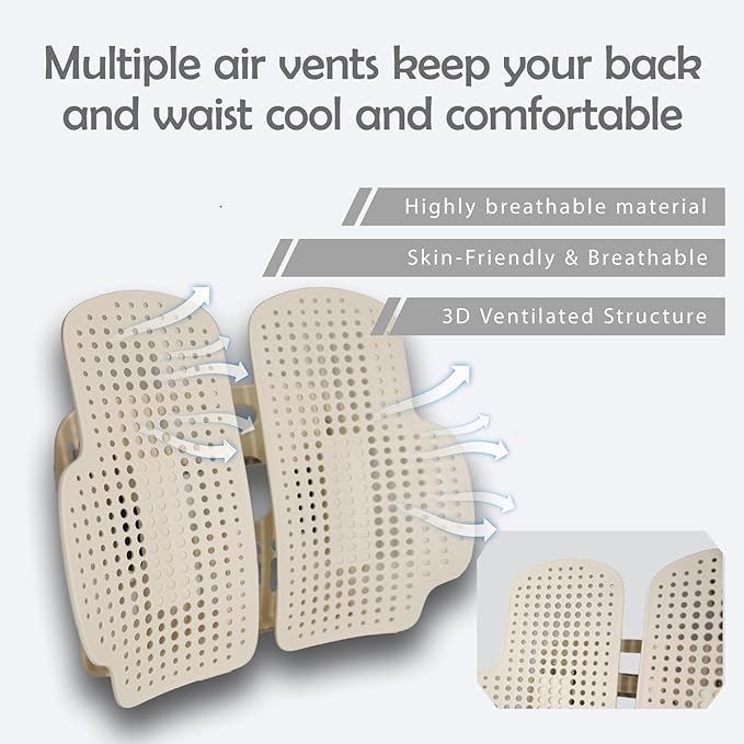Back Support for Office Chair, Lumbar Support with Up & Down Adjustment,Ergonomic Lumbar Support Pillow for Office Chair, Lumbar Pillow for Home Office Desk Chairs
