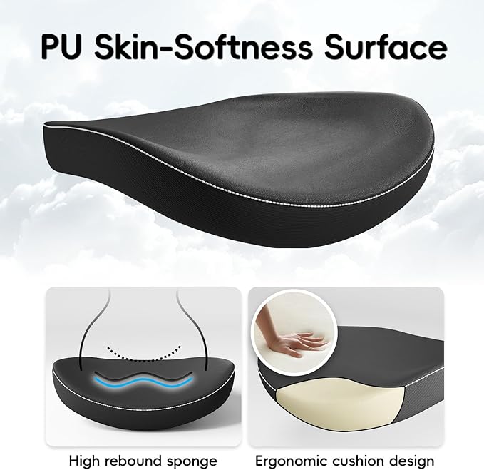 Ergalithic Office Home Ergonomic Desk Chair-Computer X-Shaped Chair Mesh PU Leather with Adjustable Lumbar Support-Executive Chair High Back Flip-Up Arms for Long Hours (Black-No Headrest)
