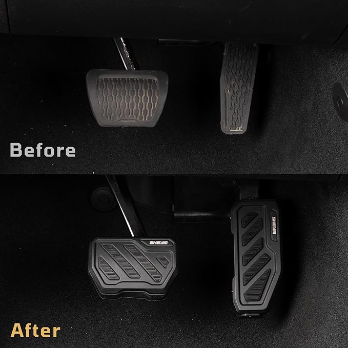 Anti-Slip Gas Pedal Brake Pedal Covers, Foot Pedal Pads Kit Compatible with 2018-2026 Wrangler JL JLU 4XE & Gladiator JT Brake and Gas Accelerator Pedal Covers Aluminum No Drilling 2 PCS