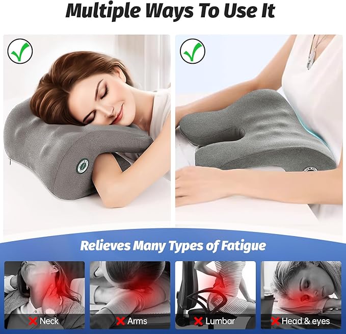 xiaomubiao Headrest Office Chair Neck Pillow Ergonomic Memory Foam Desk Pillow for Napping - Multifunctional Comfort for Adult Workstations,Neck Support Pillow Chair for Car, Office, Gaming