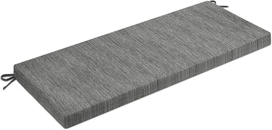 baibu 36 Inch Classic Solid Color Bench Cushion with Ties, Non-Slip Indoor Outdoor Rectangle Bench Seat Cushion Standard Size Foam Pad with Machine Washable Cover (Grey, 36x15x1.5in)