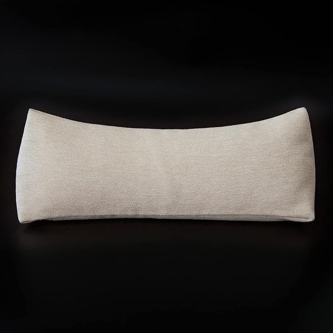 Buckwheat Neck Support Pillow Cervical Neck Cylinder Bolster Pillow,Buckwheat Hulls Adjustable Roll Pillow,Neck Pain Relief for Back and Side Sleepers Round Pillows for Lunch Break beige, 6*15 inch