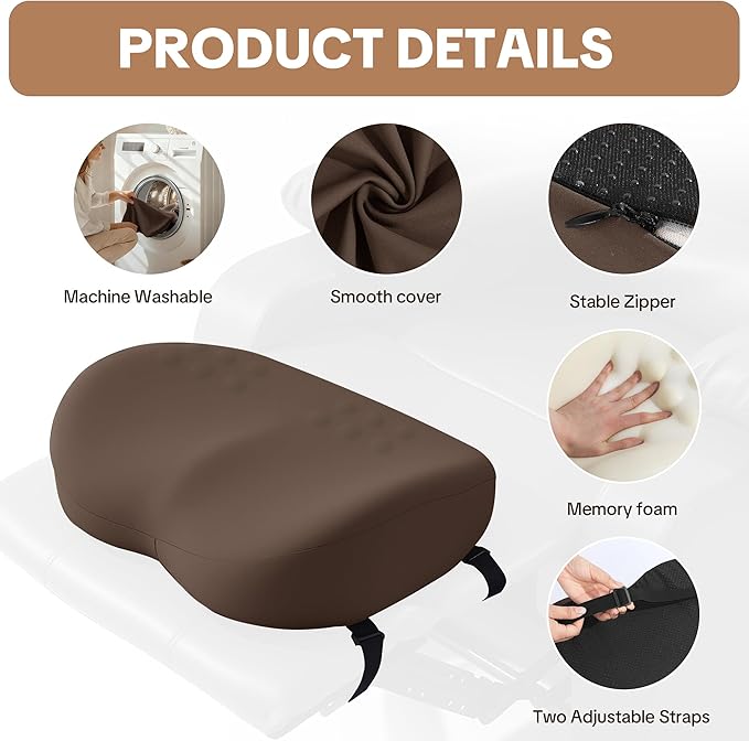 ROYALAY Recliner Foot Rest Cushion with Adjustable Strap, Memory Foam Recliner Leg Rest Pillow, Breathable Foot Pillow with Removable Cover, Recliners Accessories