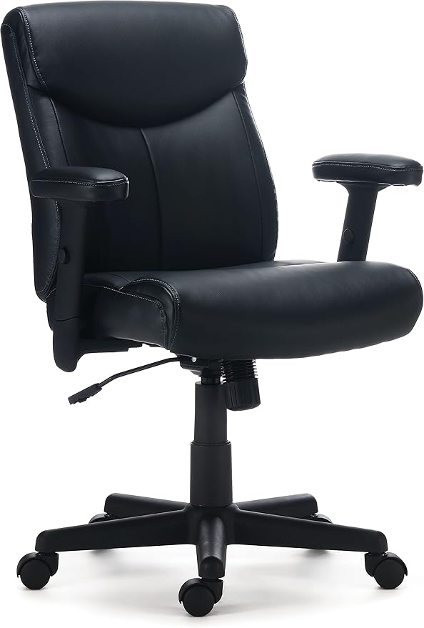 STAPLES Ergonomic Task Chair, Luxura, Black, 2-Pack