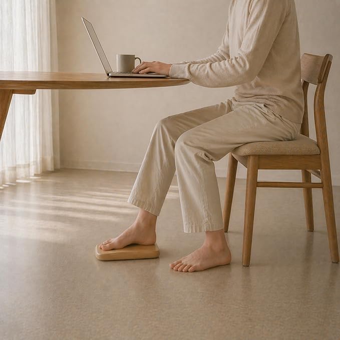 Foot Reset – Solid Maple Wood Foot Rest for Under Desk – Ergonomic Minimalist Foot Support for Daily Comfort and Relaxation