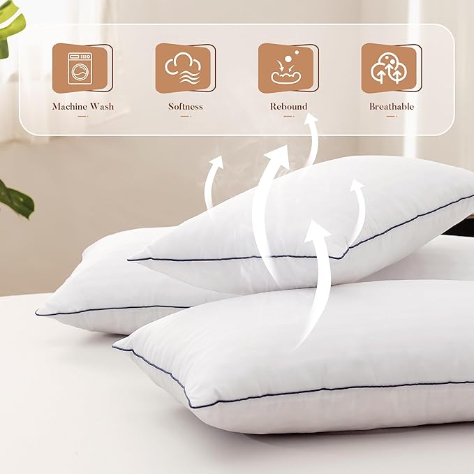 Memory Foam 16 x 26 Inch Throw Pillow Insert, Premium Lumbar Pillow Insert for Decorative Throw Pillow, Living Room, Couch and Sofa, 16 x 26 Inch, White