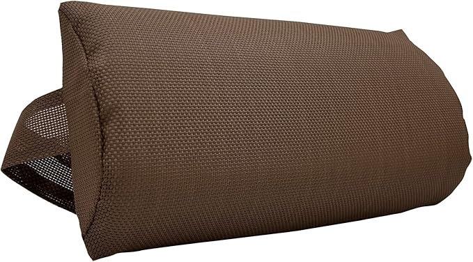 Ostlttyn Zero Gravity Chair Replacement Pillow Headrest with Elastic Band, Universal Soft Removable Padded Cushion Head Pillow for Zero Gravity Lounge Chair, Folding Patio Lawn Recliner Chair, Brown