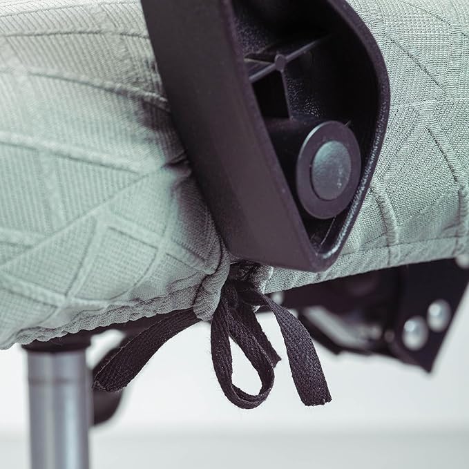 Melaluxe Office Chair Cover with Armrest Covers， Universal Stretch Desk Chair Cover, Computer Chair Slipcovers (Size: L) - Grayish Green
