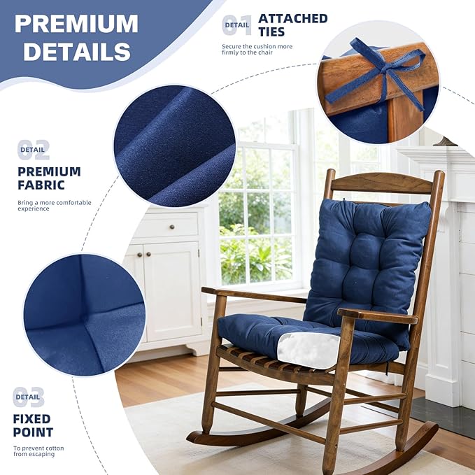 Indoor Outdoor Chair Cushion, 1 Pack Garden High Back Chair Cushions, Lounger Chair Pad, for Recliner Patio Chair, Burgundy