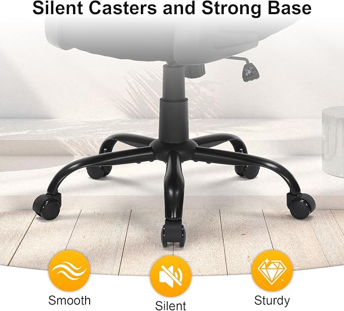 Ergonomic Mesh Office Chair, Adjustable Lumbar Support, Flip-Up Arms, Rolling Swivel Computer Chair with Breathable Backrest for Home & Office, Black