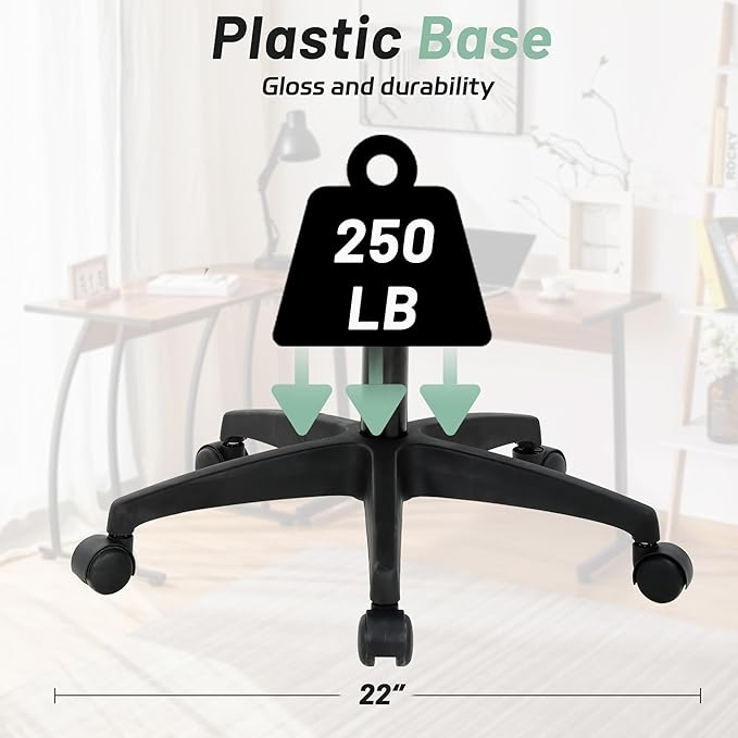 Office Chair,Mesh Computer Chair with Arm and Wide Comfortable Seat,Ergonomic Desk Chair with Lumbar Support,Work Chairs for Home Office,Adjustable Rolling Desk Chair,Green