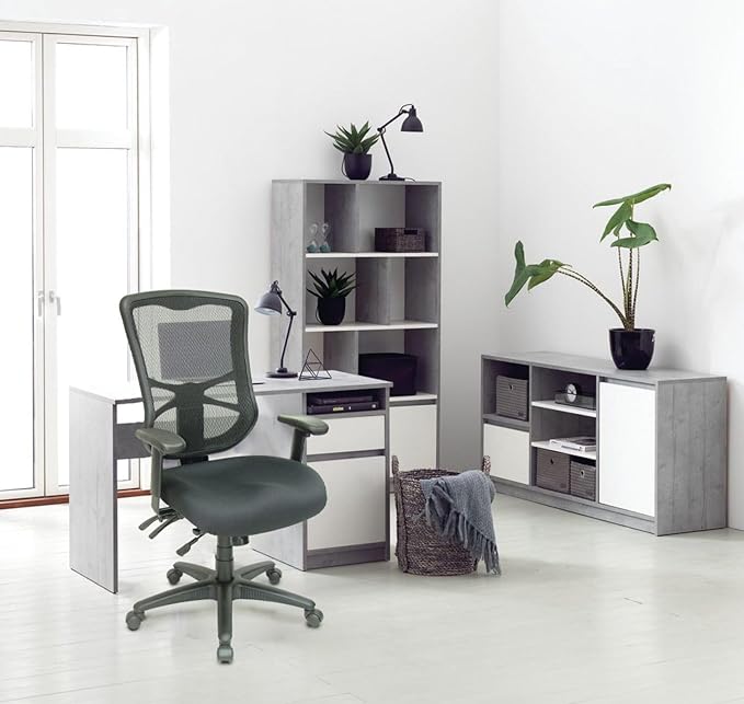 Alera Elusion Series Mesh High-Back Multifunction Chair, Black