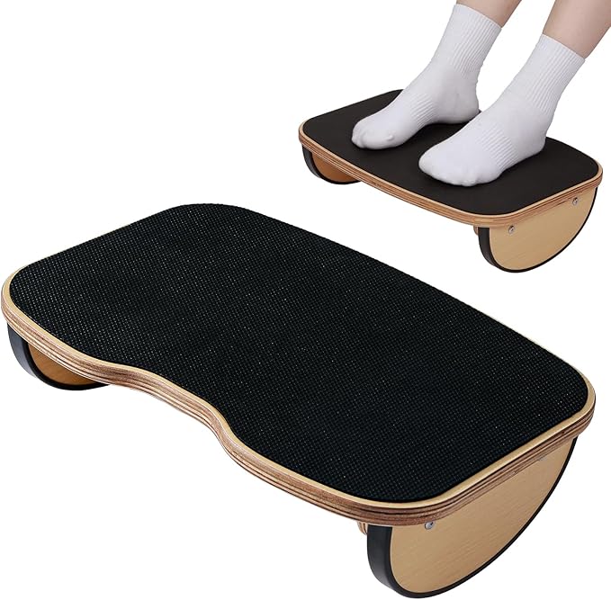 Under Desk Footrest for Office, Ergonomic Foot Rest for Under Desk at Work, Wood Foot Stool to Teacher Supplies, Student Gifts, Doctors Office Accessories