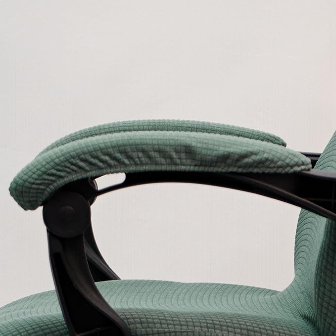 Melaluxe Stretch Office Chair Armrest Covers, Arm Rest Slipcovers (Matcha)