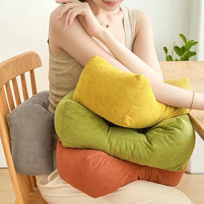 Back Pillow for Chair, Lumbar Support Pillow for Office Chair Lower Back Pain Relief Soft Cushion Car Bed Couch Sitting High Elasticity (Blue, 35cm*16cm*20cm)