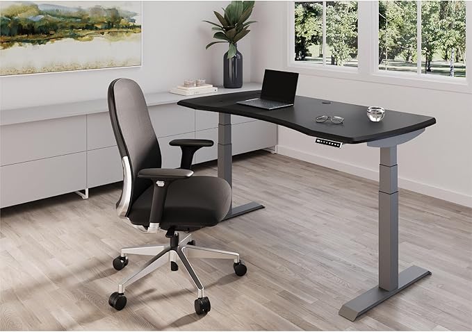 WorkPro® Uomo Ergonomic Mesh/Fabric Mid-Back Office Chair, Black/Chrome, BIFMA Compliant