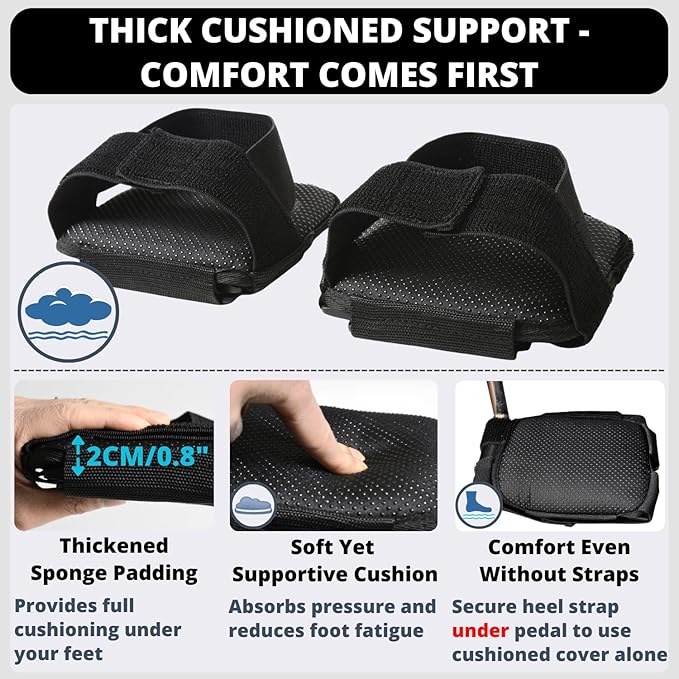 Wheelchair Footrest Strap, Adjustable Wheel Chair Shoe Holder to Secure Feet, Soft Wheelchair Foot Pedal Covers, Non-Slip Wheel Chair Foot Plate Pads, Comfort Cushion Accessories for Seniors