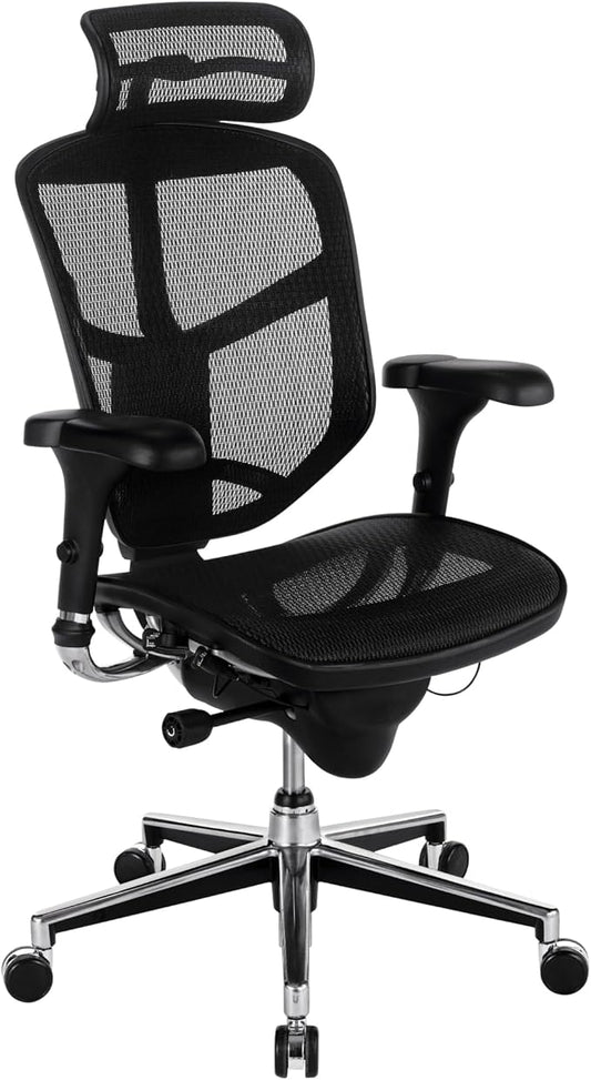 WorkPro® Quantum 9000 Series Ergonomic Mesh High-Back Executive Office Chair, Black, BIFMA Compliant