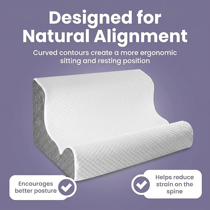 ZerOra Reading Pillow for Sitting Up in Bed Rest, Lumbar Neck Support Pillow with Back Support, Home Bedroom Sofa Dorm Essentials for Sleeping Reading Gaming Foot Rest Floor Chair Cushion-White
