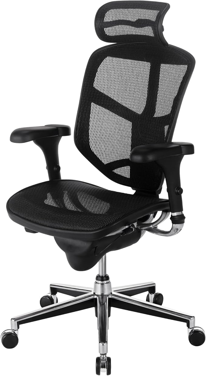 WorkPro® Quantum 9000 Series Ergonomic Mesh High-Back Executive Office Chair, Black, BIFMA Compliant