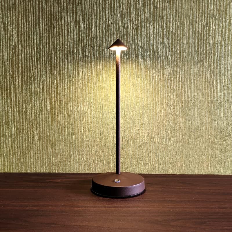 2 PACK Cordless Lamps,Battery Rechargeable Table Lamp,Portable Lamps,2 Level Brightness Dimmable Night Light,Minimalist Design,Cordless Table Lamps for Living Room/Restaurant/Couple Dinner(Rust)