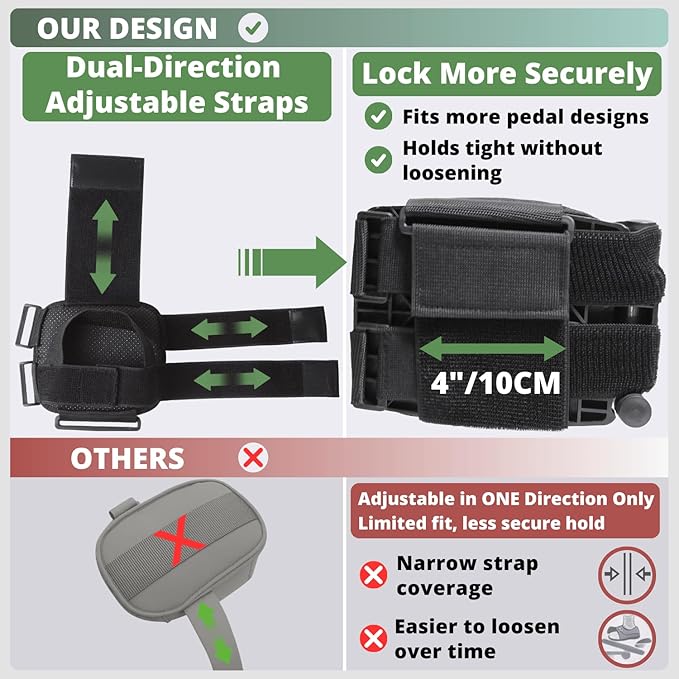 Wheelchair Footrest Strap, Adjustable Wheel Chair Shoe Holder to Secure Feet, Soft Wheelchair Foot Pedal Covers, Non-Slip Wheel Chair Foot Plate Pads, Comfort Cushion Accessories for Seniors