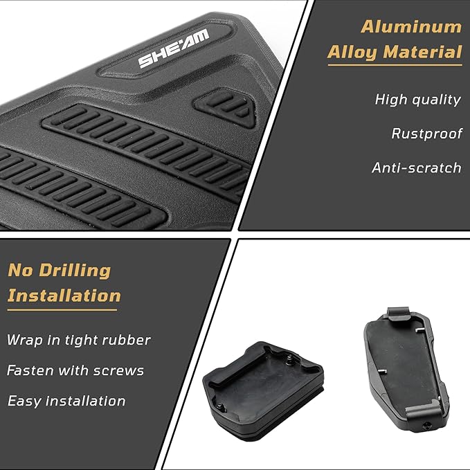 Anti-Slip Gas Pedal Brake Pedal Covers, Foot Pedal Pads Kit Compatible with 2018-2026 Wrangler JL JLU 4XE & Gladiator JT Brake and Gas Accelerator Pedal Covers Aluminum No Drilling 2 PCS