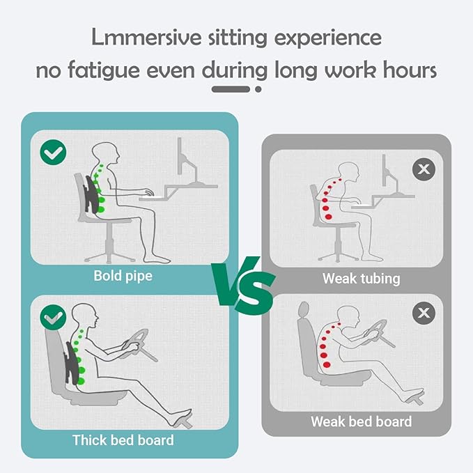 Back Support for Office Chair, Lumbar Support with Up & Down Adjustment,Ergonomic Lumbar Support Pillow for Office Chair, Lumbar Pillow for Home Office Desk Chairs