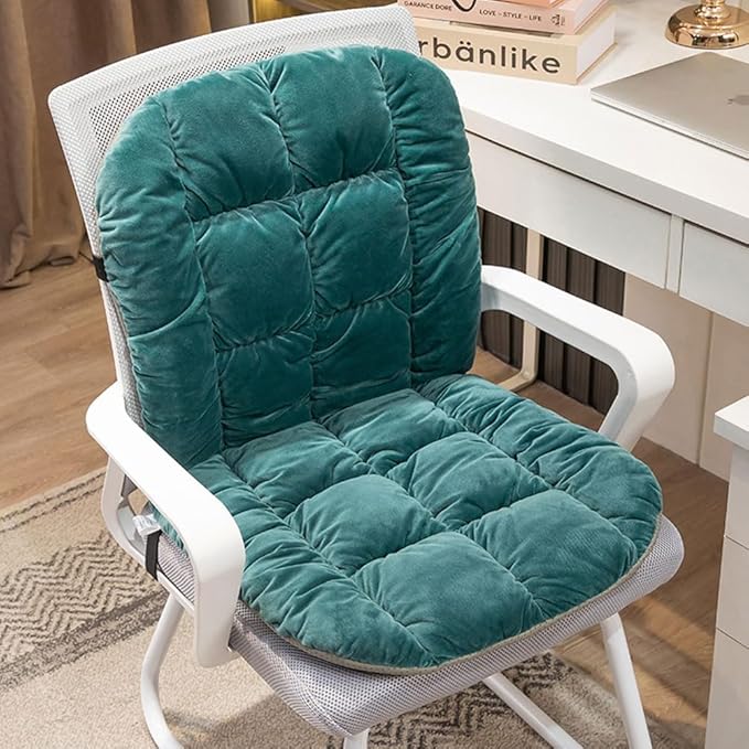 Desk Chair Cushion Non-Slip Rocking Seat Cushion Office Chair Pad Dorm Seat Cushion with High Back Support Soft Seat Pad with Ties for Office Car Home Dining Room Kitchen