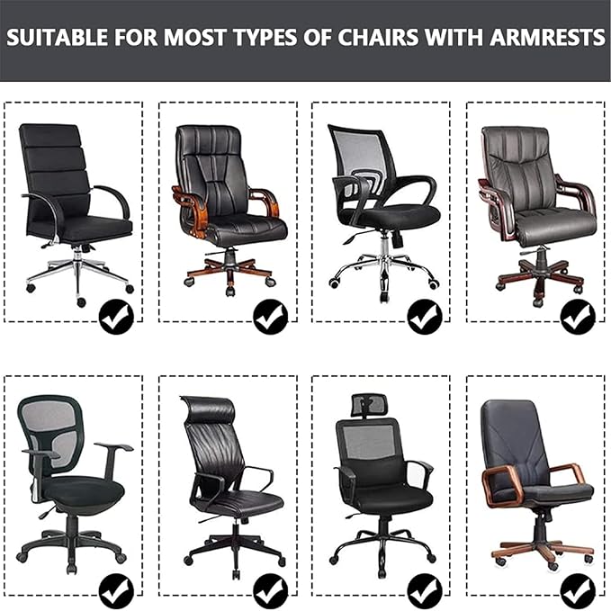 Velvet Plush Stretchable Office Computer Chair Cover - Cat Proof Protector for Ergonomic Office Desk Chair with Wheels and Armrest, Fits High Back Wide Mesh Executive Chairs, Navy Blue, XL
