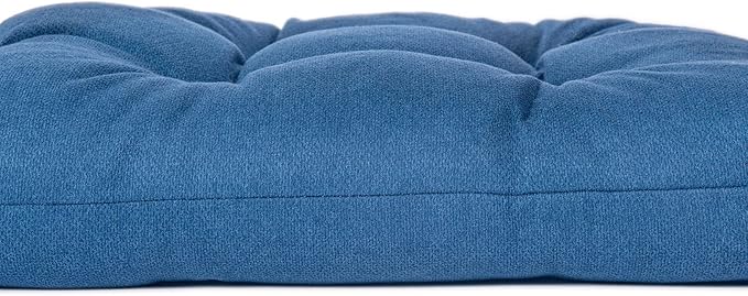 Chair Cushion, Chair Cushions for Dining Chairs, Chair Pads and Mat with Ties for Indoor Kitchen Seat and Desk (Prussian Blue, 6 Count - 17 x 16 in)