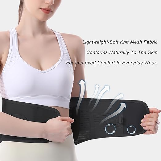 FJNATINH Back Brace for Lower Back Pain Relief for Women Adjustable Lumbar Support Belt Breathable 4D Mesh Fabric for Herniated Disc,Sciatica,Scoliosis Home Work Sports
