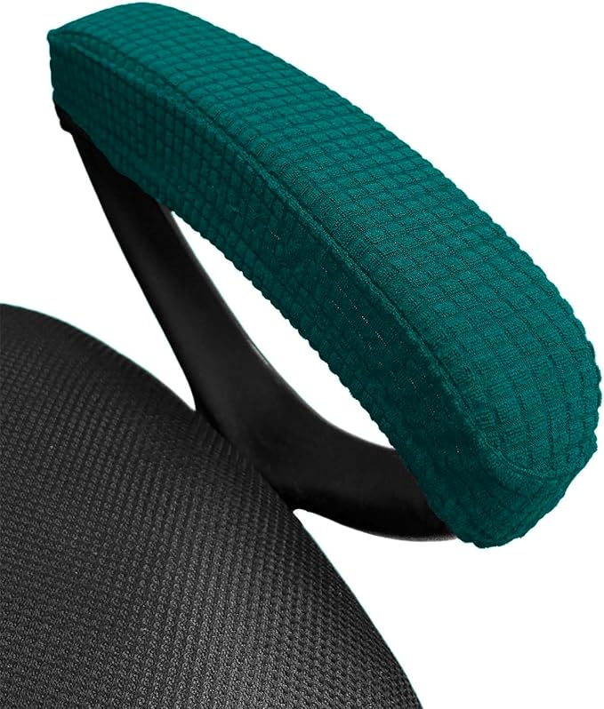 Melaluxe Stretch Office Chair Armrest Covers, Arm Rest Slipcovers (TealBlue)