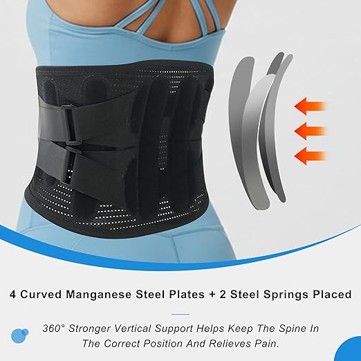 FJNATINH Back Brace for Lower Back Pain Relief for Women Adjustable Lumbar Support Belt Breathable 4D Mesh Fabric for Herniated Disc,Sciatica,Scoliosis Home Work Sports