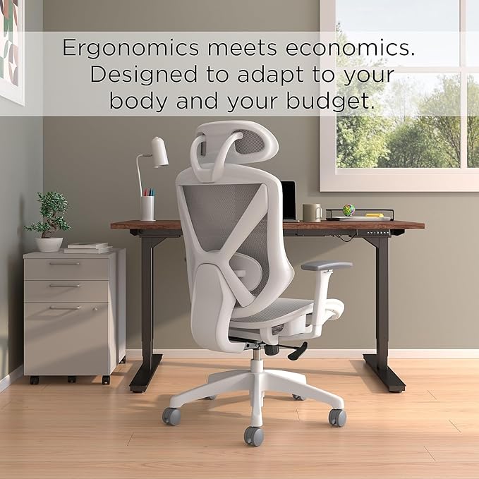 STAPLES Ergonomic Task Chair, Mesh, Ergonomic, Lumbar Support, Gray