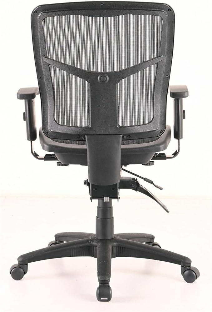 Lorell Mid-Back Swivel Mesh Chair, Black