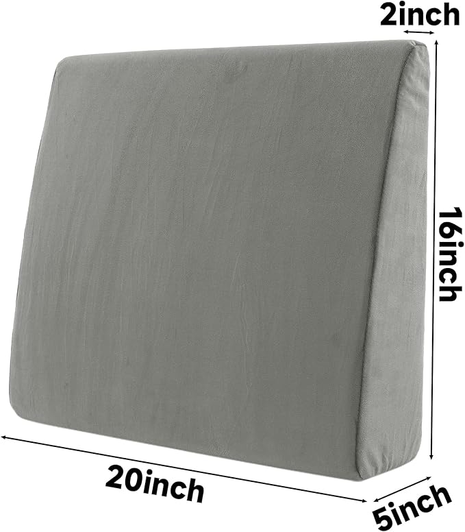 MABOZOO Wedge Recliner Leg Pillow, Foam Extra Large Foot Rest Cushion with Adjustable Straps, Recliner Footrest Extender Leg Elevation Pillow Wedge Pillow for Recliner, Bed, Sofa, Couch (Gray)