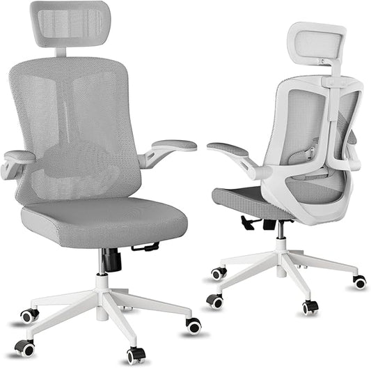balmstar Ergonomic Office Chair Desk Chair - Mesh Computer Chair with 360° Swivel Wheels, Adjustable 90-130° Recline & Lumbar Support for Home Office, Supports up to 350lbs