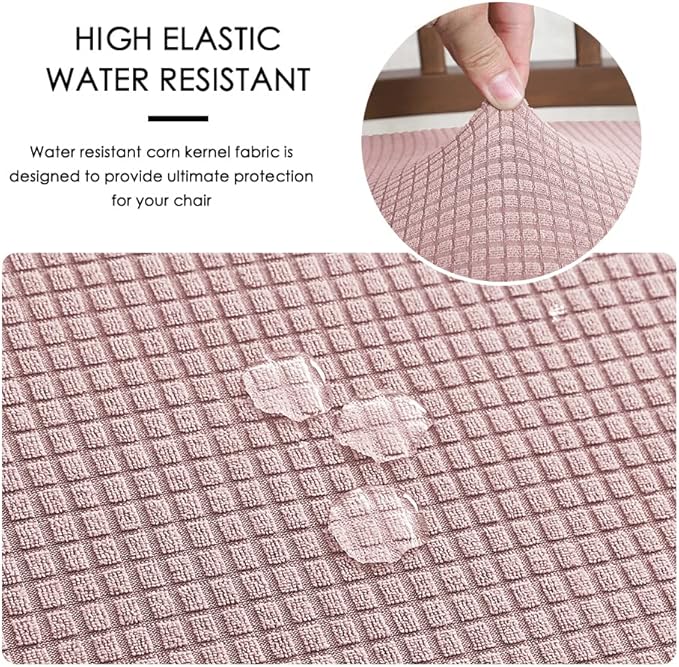 FORCHEER Ergonomic Office Chair Covers Set with Headrest Cover Water Repellent Managerial Chair Cover for Office Executive Chair，Pink