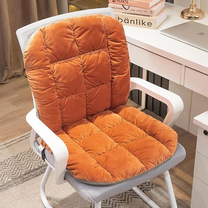 Desk Chair Cushion Non-Slip Rocking Seat Cushion Office Chair Pad Dorm Seat Cushion with High Back Support Soft Seat Pad with Ties for Office Car Home Dining Room Kitchen